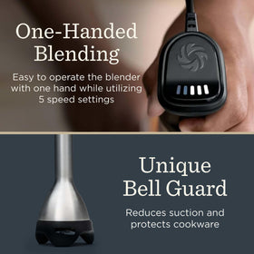 Vitamix 5-foot cord offers flexible standing or countertop use.