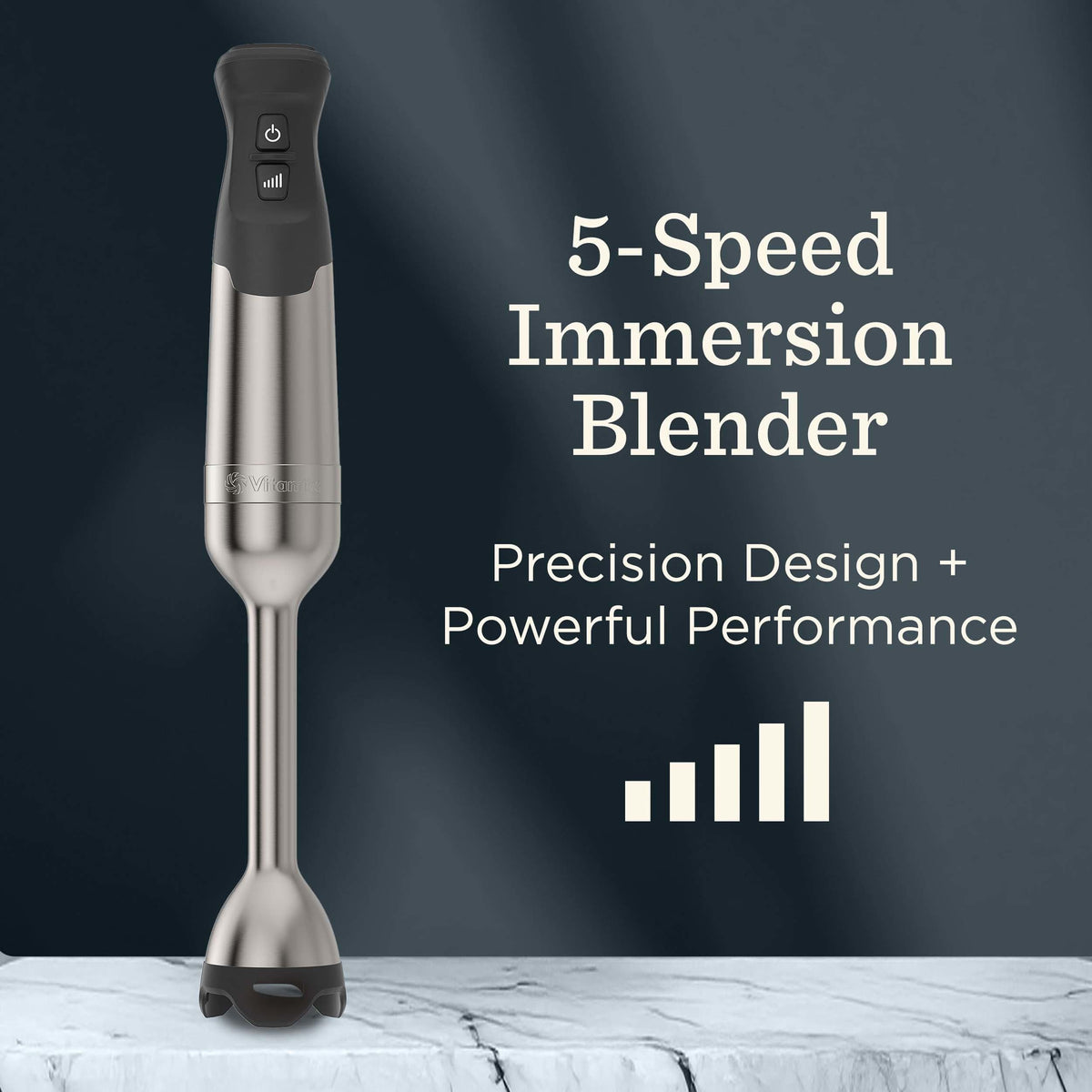 Vitamix four-pronged blade focus for effortlessly blending tough ingredients.