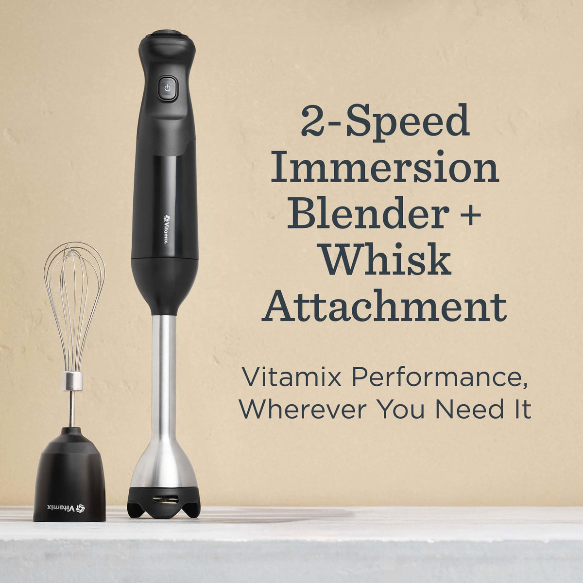 Vitamix immersion blender with stainless-steel blade for smooth blends