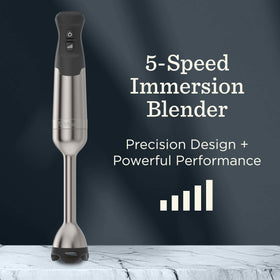 Vitamix immersion blender stainless steel blade in action