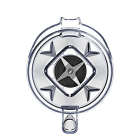 Vitamix see-through lid with vented plug allows progress monitoring and ingredient additions