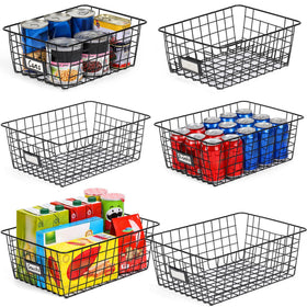 VITEVER 6-pack xxlarge wire basket assembly shows sturdy pantry organization.