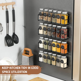 VITEVER clear lead-free glass jars showcase colorful spices beautifully.