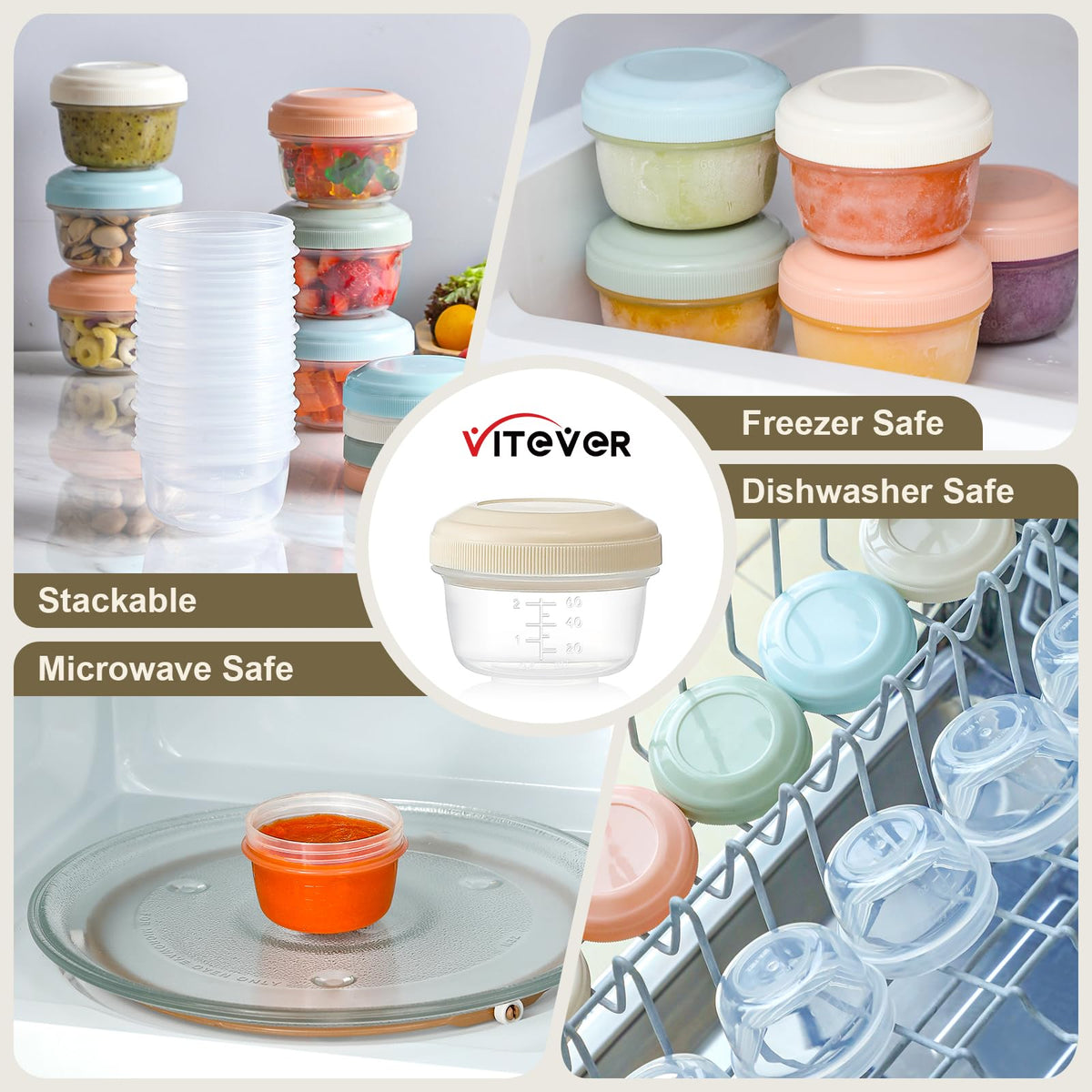 VITEVER lid with dry erase marker for labeling contents