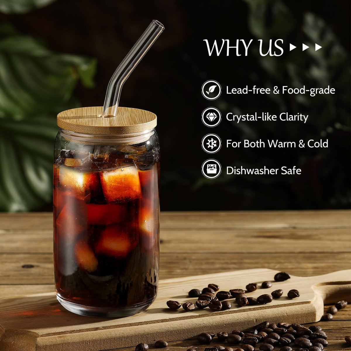 VITEVER glass-straws-8-5in for comfortable sipping and extended reach.