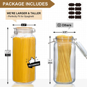 VITEVER heavy clear glass jar shows contents clearly and stays durable for daily use.