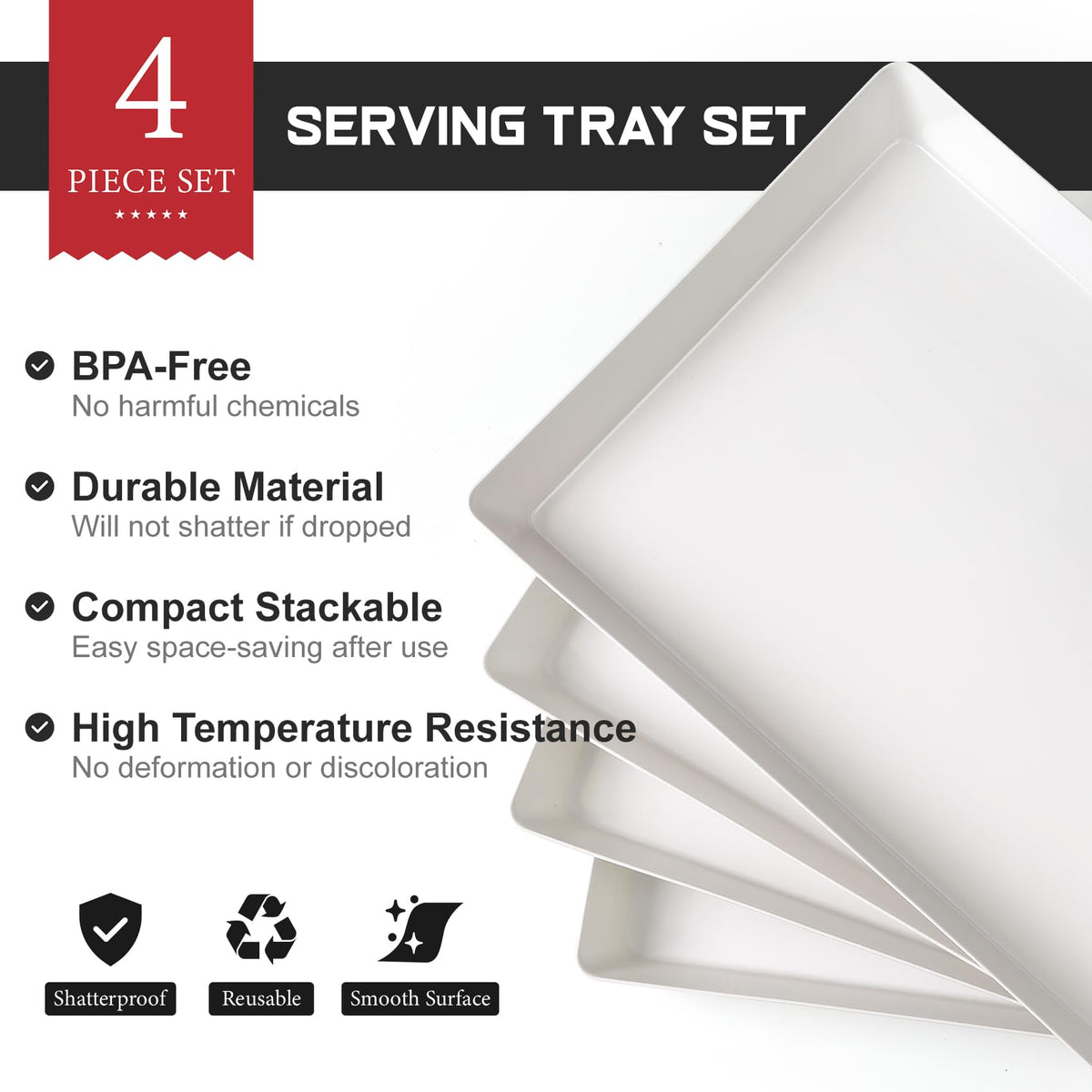 VITEVER 16x11 trays ideal for cookies, appetizers, and desserts.
