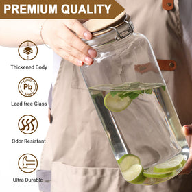 VITEVER square pantry jar trio with labels for easy organization and quick identification.