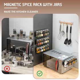 VITEVER strong magnets secure the rack to fridge walls for stable storage.
