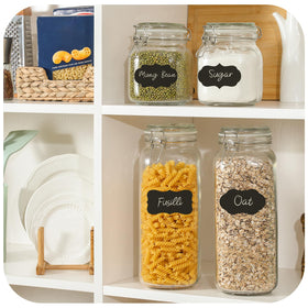 VITEVER jars on a kitchen pantry display keep goods organized