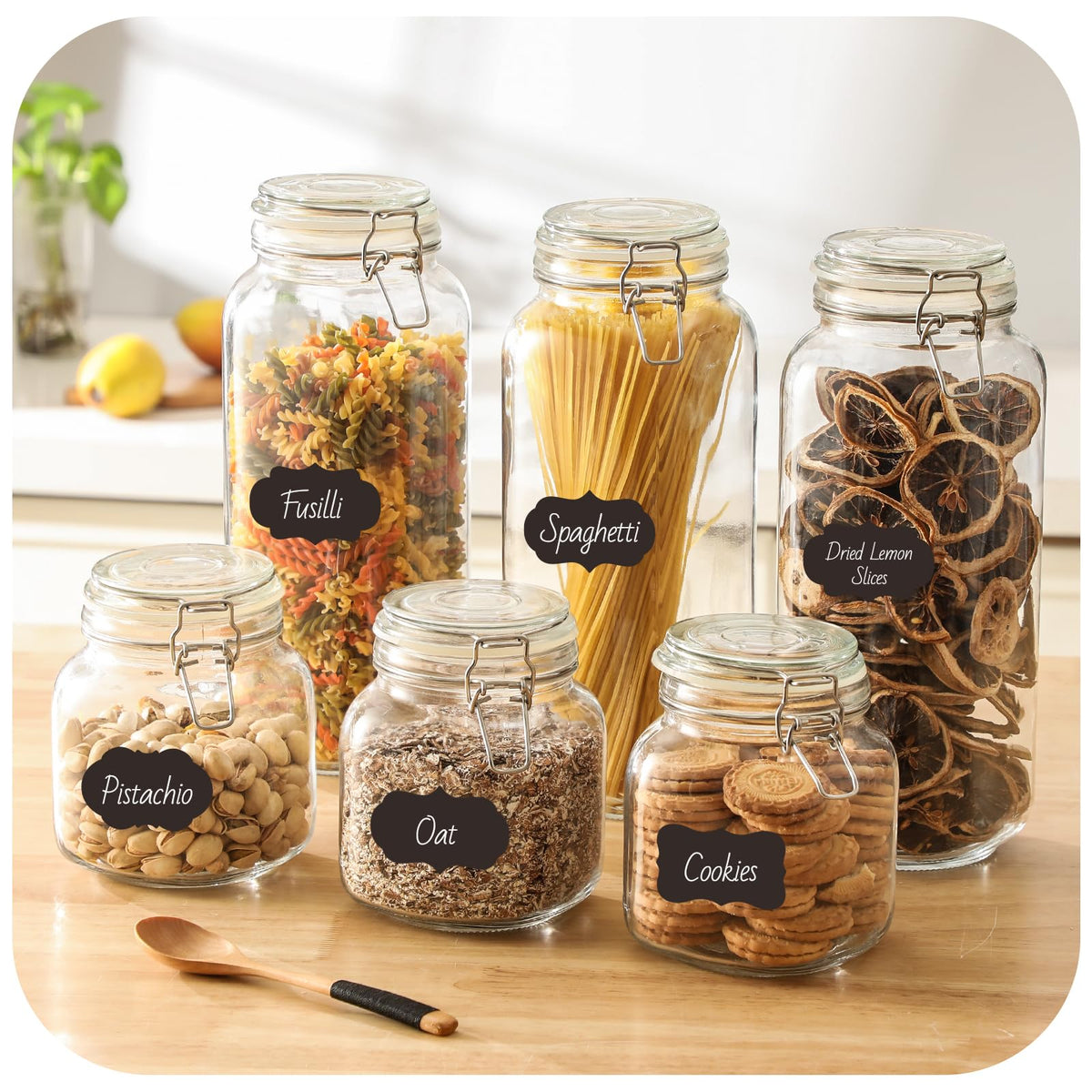 Eight labeling stickers included for quick contents categorization