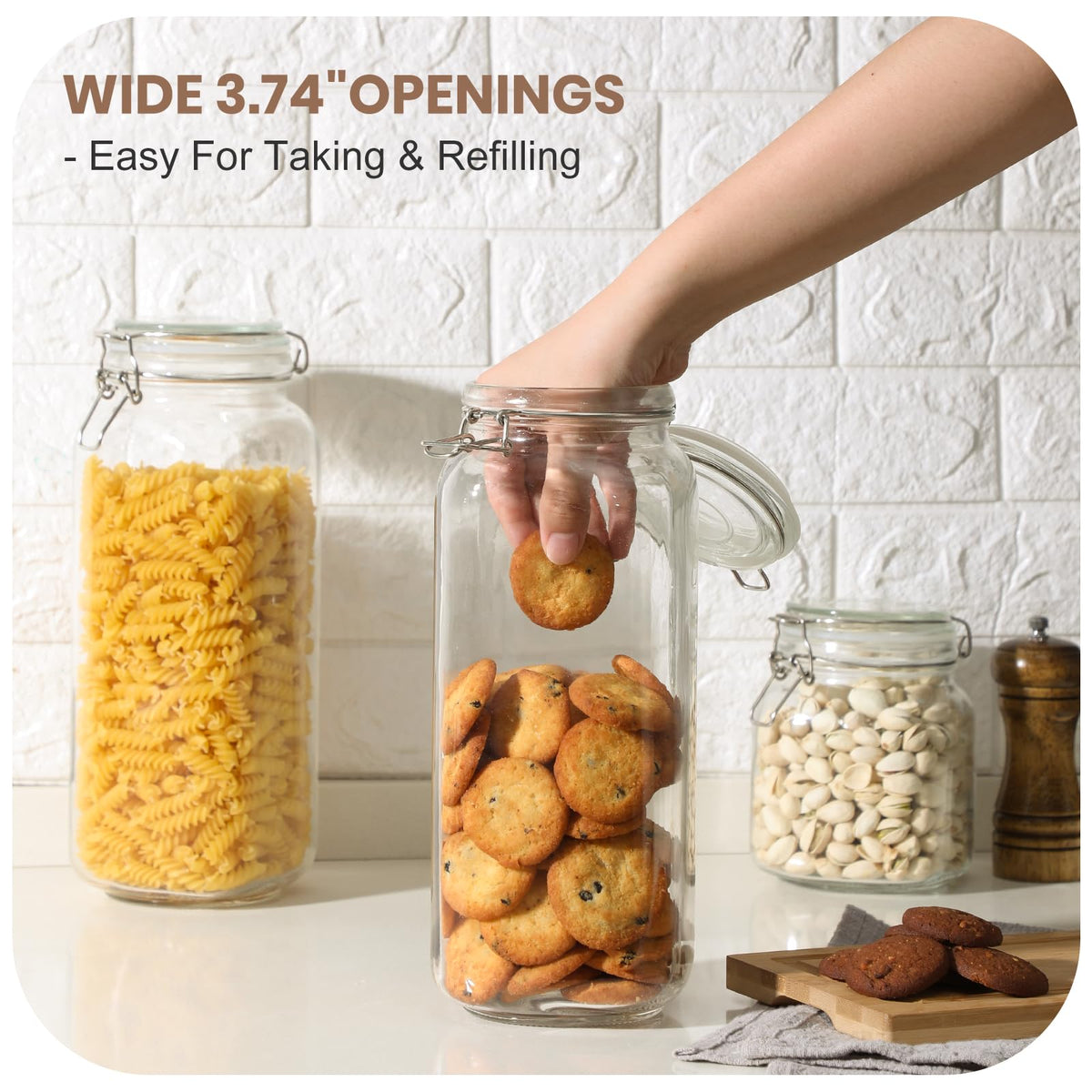 VITEVER wide opening allows easy scooping and cleaning