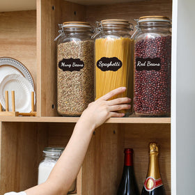VITEVER tall jars save counter space while keeping shelves neat and accessible.