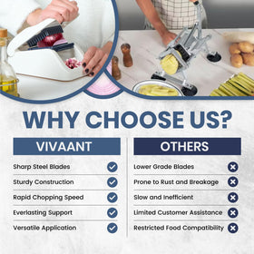 Vivaant onion chopper creating evenly diced onions for soups