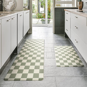 VivaNest anti-fatigue foam mat provides soft support during cooking