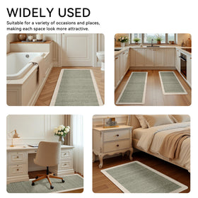 VivaNest sage green rug set blends vintage boho style with practicality