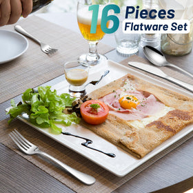 VIVANI 16-piece set for 4 with dinner forks, reliable everyday meals.