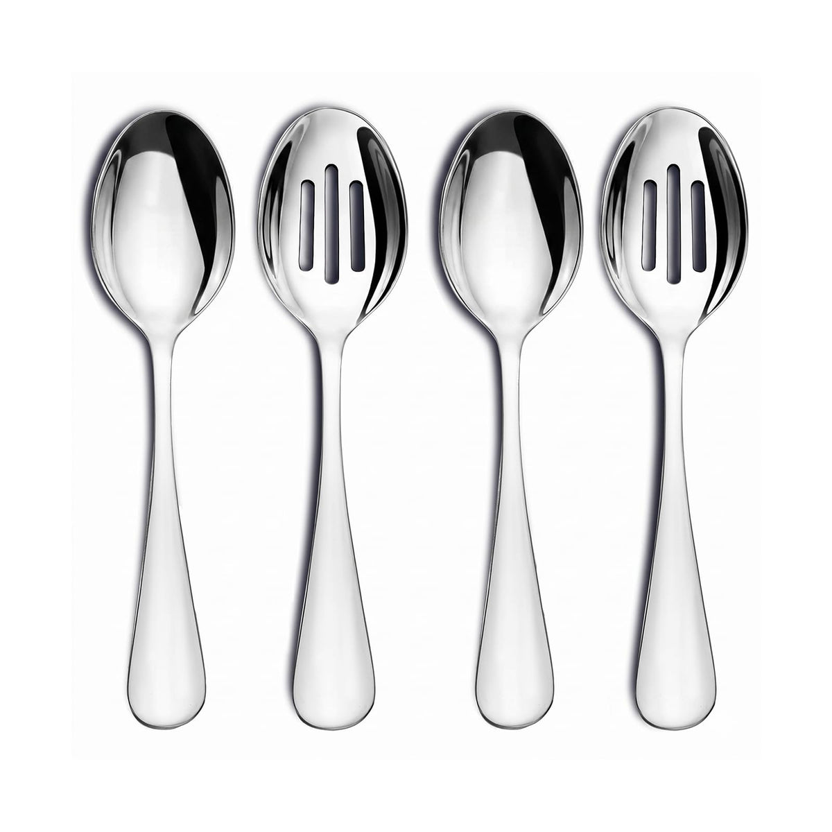 VIVANI buffet spoons set, 4-piece, 8.5 inches, ideal for buffet lines and family meals.