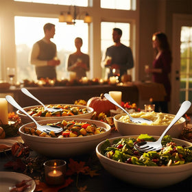 VIVANI heavy-duty spoons withstand daily buffet use and busy catering events.