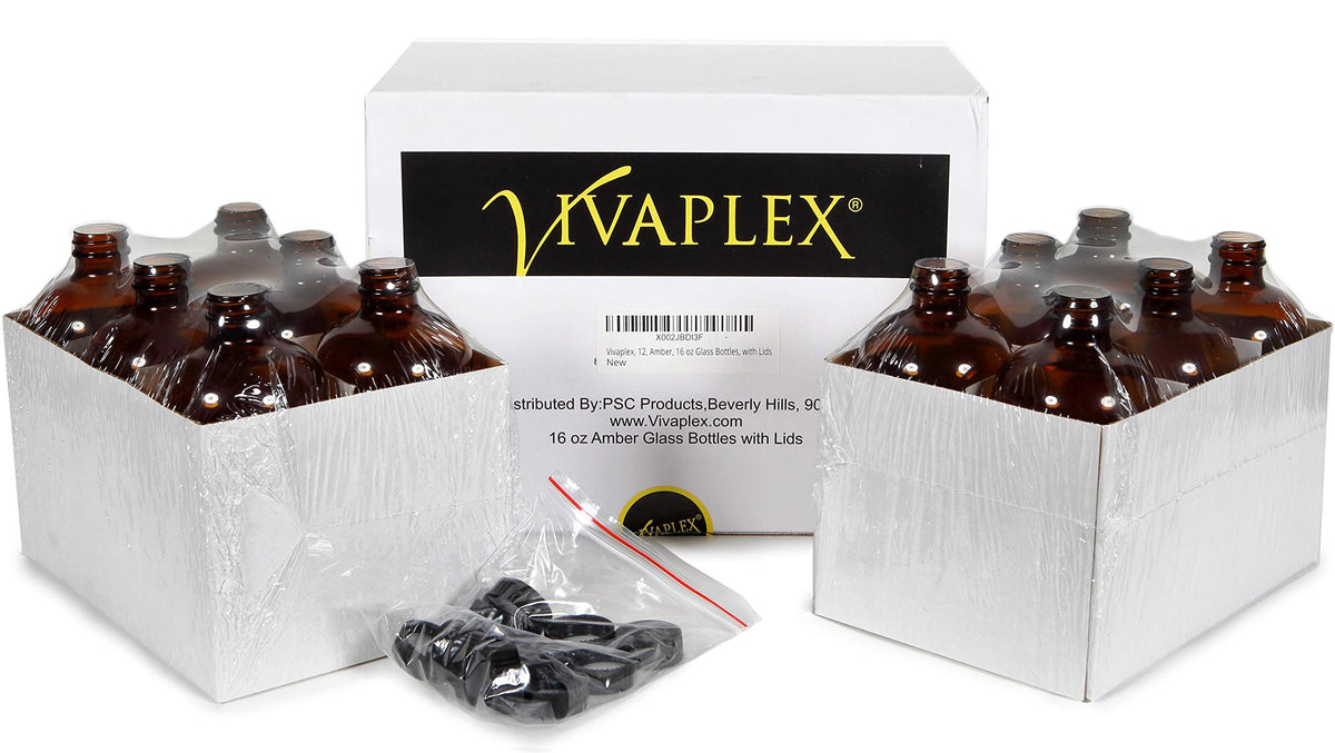 Vivaplex amber bottle suitable for shampoo storage.
