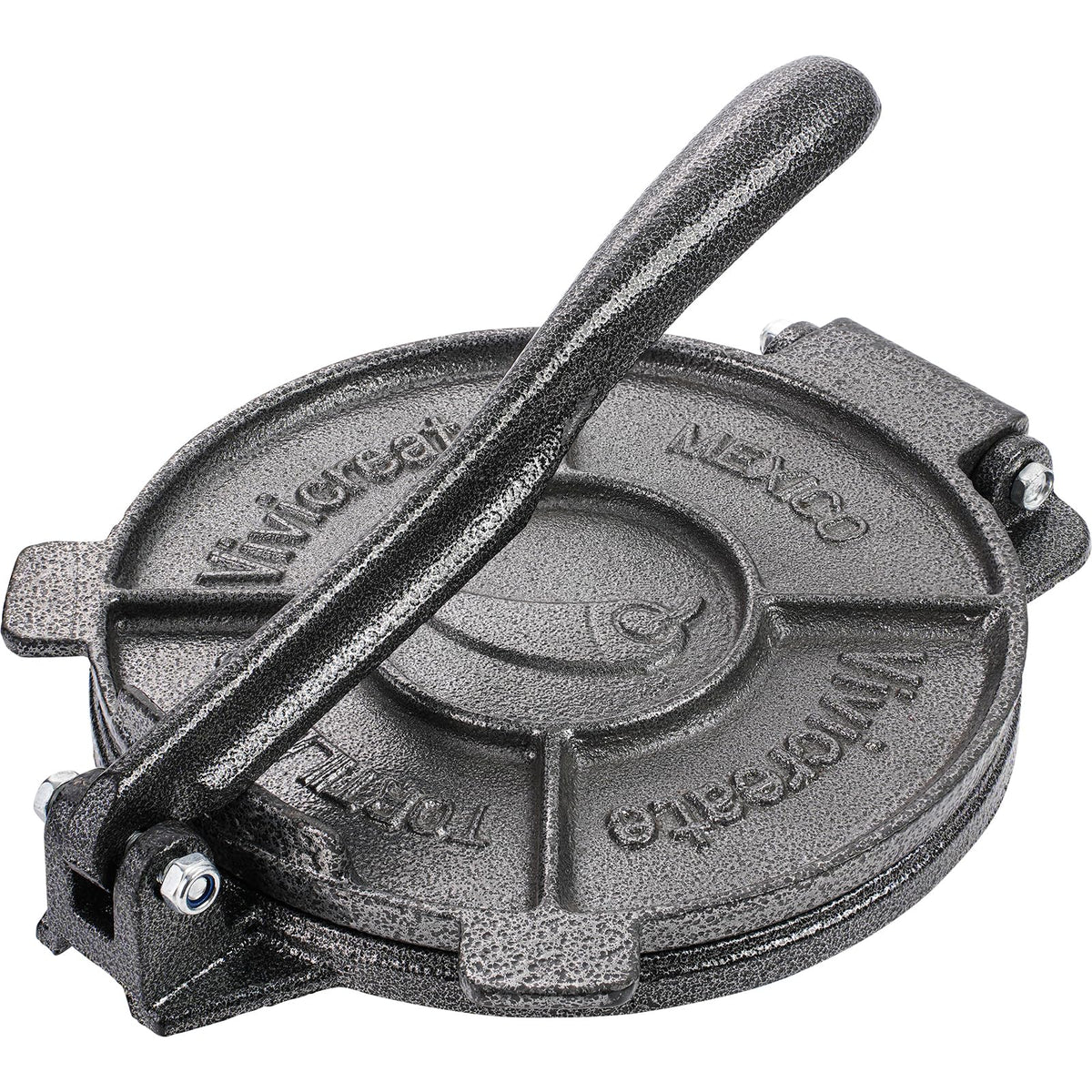 Vivicreate cast iron tortilla press 7.5-inch for even, consistent pressing