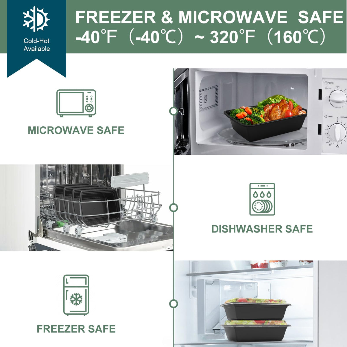 Vivigu microwave-safe containers being reheated for quick, convenient meals.