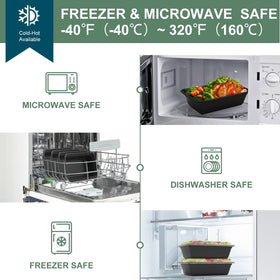 Vivigu microwave-safe containers being reheated for quick, convenient meals.