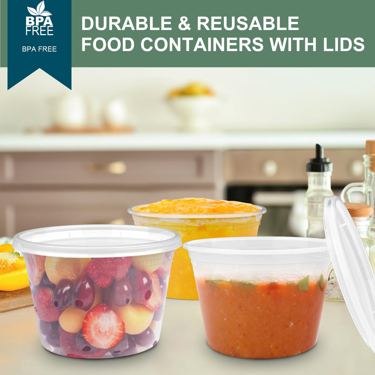 Vivigu transparent design makes contents visible for quick pantry checks.