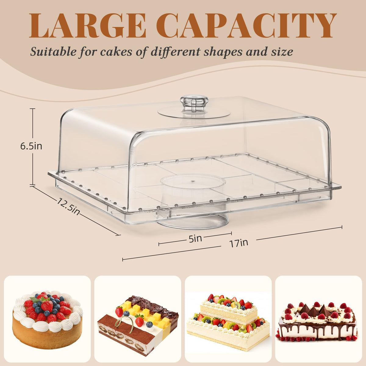 VIVIRBIEN 8-in-1 acrylic stand transforms into charcuterie or salad board