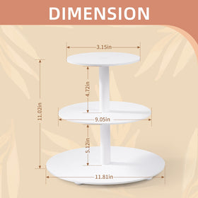 VIVIRBIEN bottom 12in tier provides stable foundation for party-ready treats.