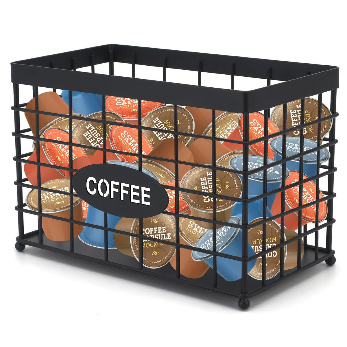 Vivise compact coffee bar organizer keeps pods and cups accessible during busy mornings.