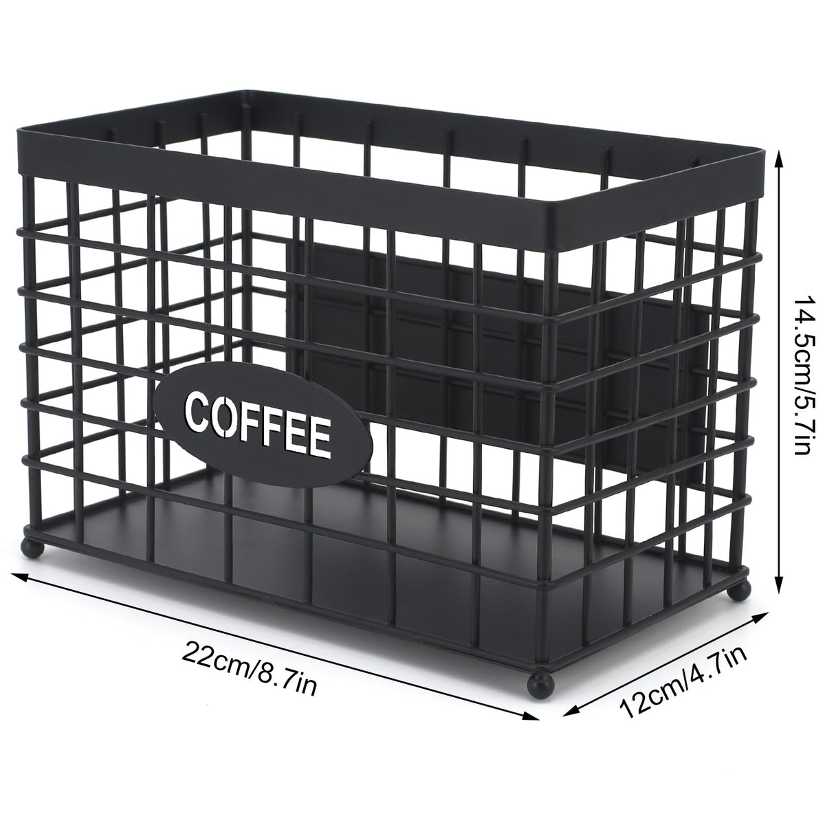 Vivise K-Cup holder measures 8.6 x 4.7 x 5.9 inches for tidy storage.