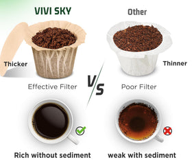 VIVI SKY biodegradable coffee filters for eco-friendly routines.