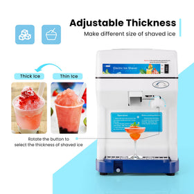 VIVOHOME aluminum blades ice crusher blue for smooth shaved ice.