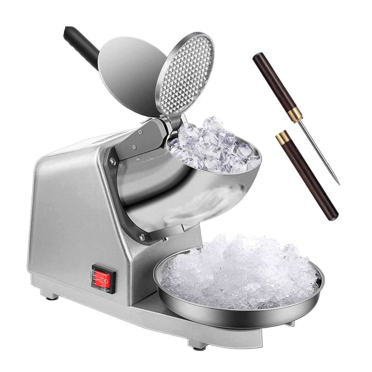 VIVOHOME electric ice crusher with dual blades for fast, fluffy shaved ice.