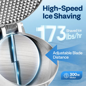 VIVOHOME ice crusher with 360-degree bowl for easy serving.