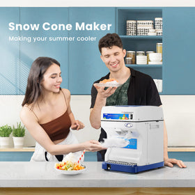 VIVOHOME ice shaver blue with large ice drawer for high-capacity service.