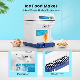 VIVOHOME safety lid on blue ice shaver prevents accidents.