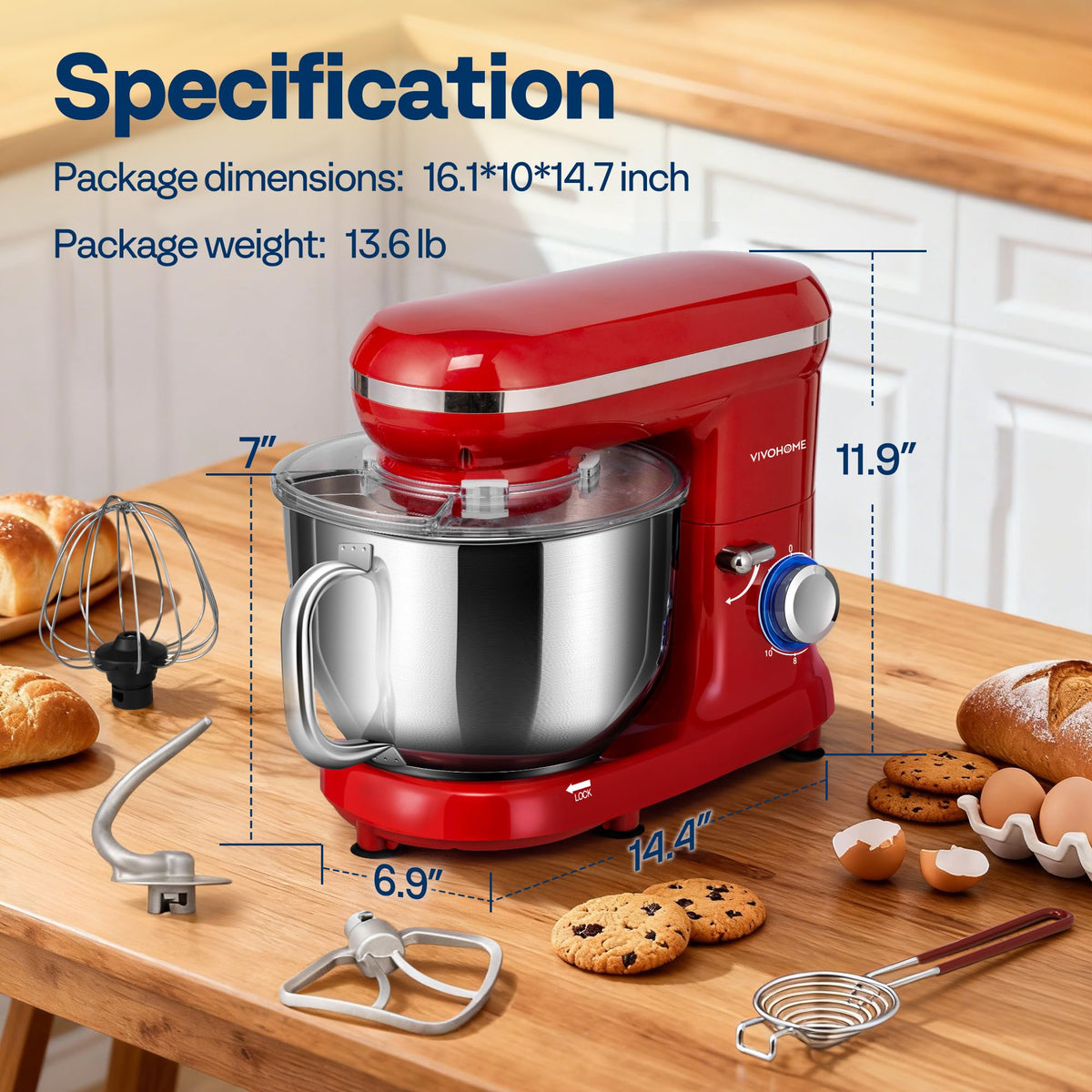 VIVOHOME egg separator simplifies prep for recipes calling for yolk separation.