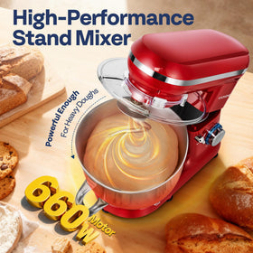 VIVOHOME tilt-head stand mixer provides easy access during mixing.