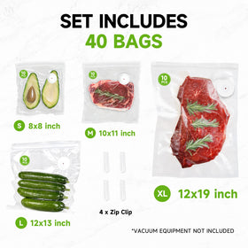 Vixino 10x11 inch bags ready for bulk storage of family favorites.