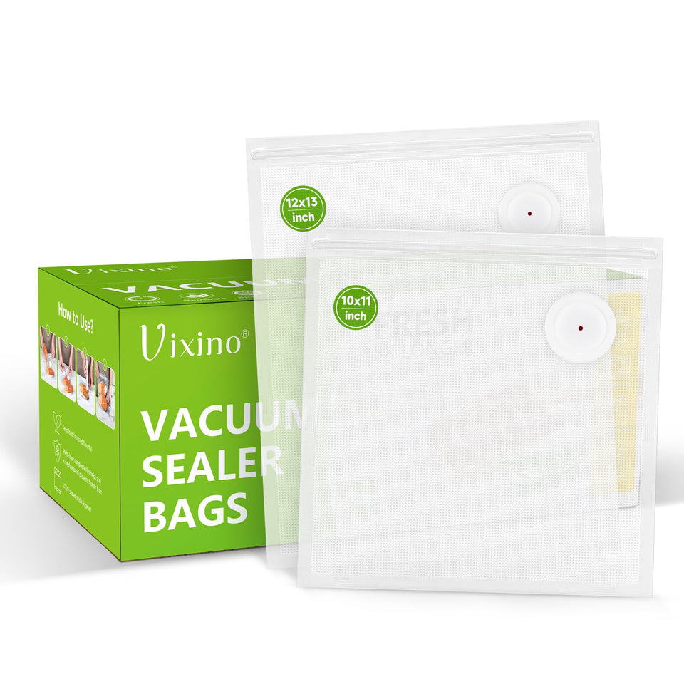 Vixino 40-count vacuum bag set for versatile meal prep and storage