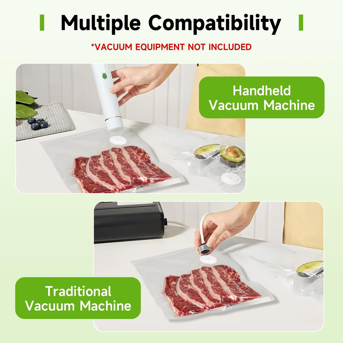 Vixino bags for meal prep keep foods fresh and organized.
