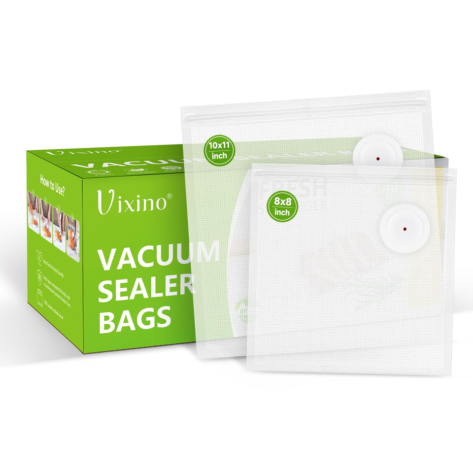 Vixino vacuum sealer bags 40-pack suitable for bulk meal prep and storage.