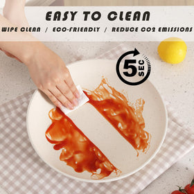 Vkoocy ceramic nonstick coating for smooth food release and quick cleanup.