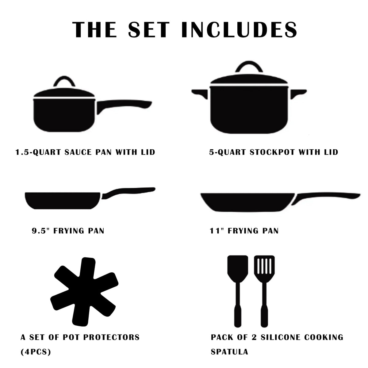 Vkoocy pattern-decorated cookware adds style to the kitchen.