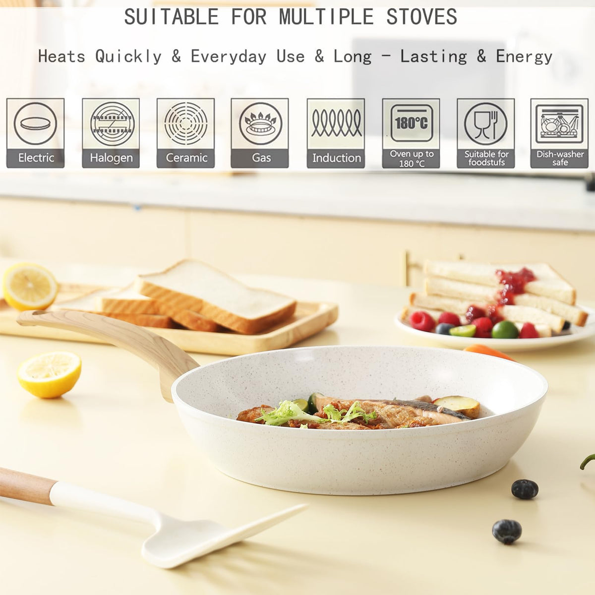 Vkoocy silicone cooking spatula pack for safe flipping and stirring.