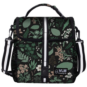 VLM lunch box interior with back pocket and mesh pockets for organized meals at work.
