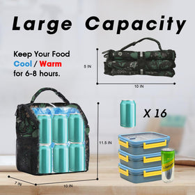 VLM insulated bag interior with organization pockets to separate snacks
