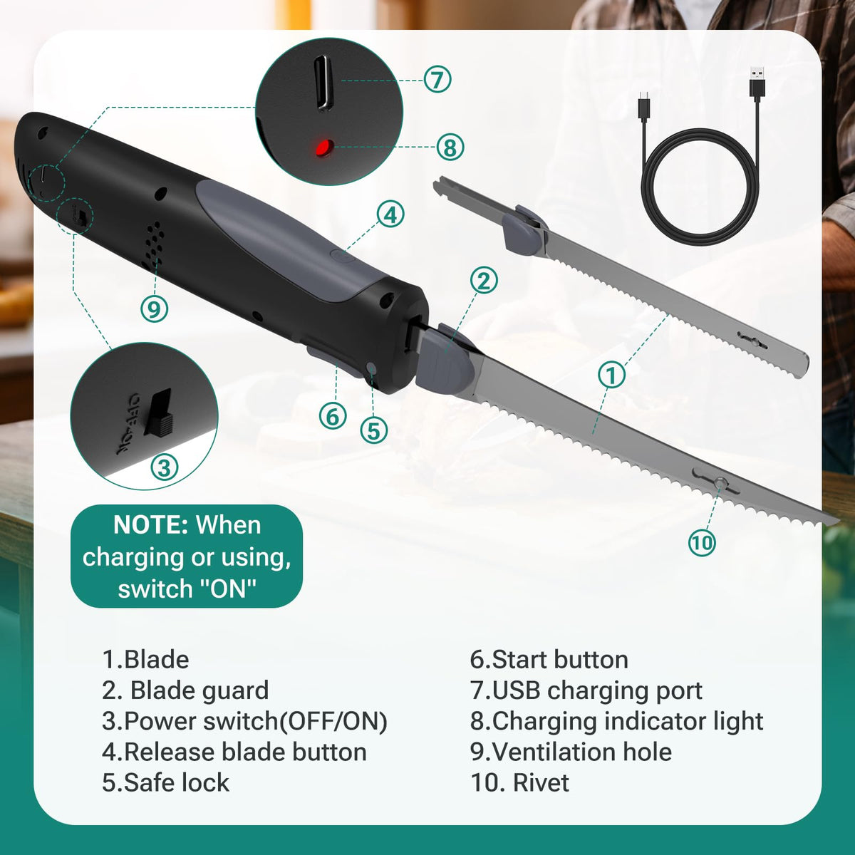 VLOXO blade change feature for quick, tool-free blade swaps.